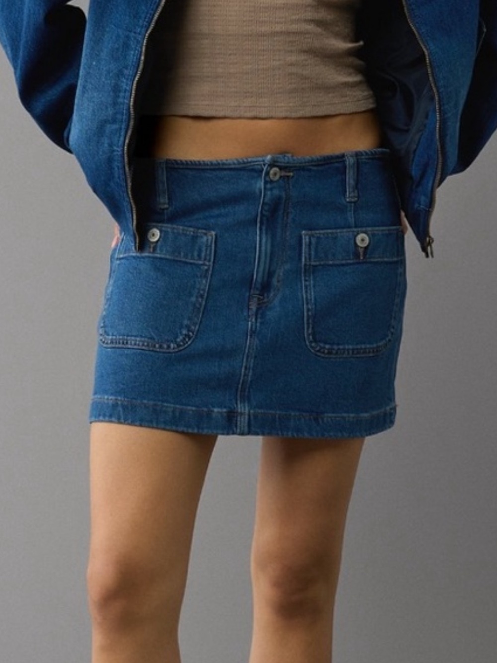 AE Stretch Low Rise Mini Skirt